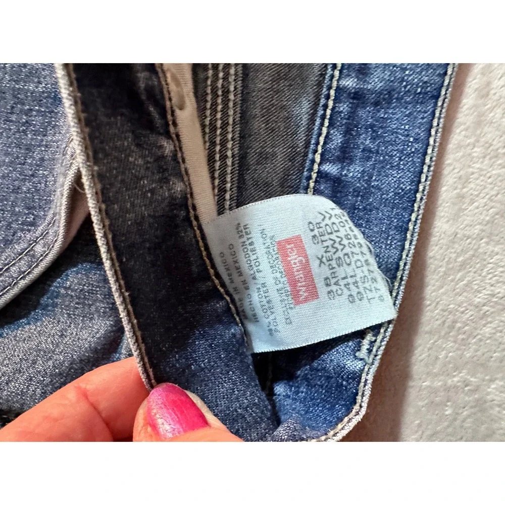 Wrangler Mens Carpenter Jeans Medium Wash Blue Denim Utility Work Pants 94LSWDV